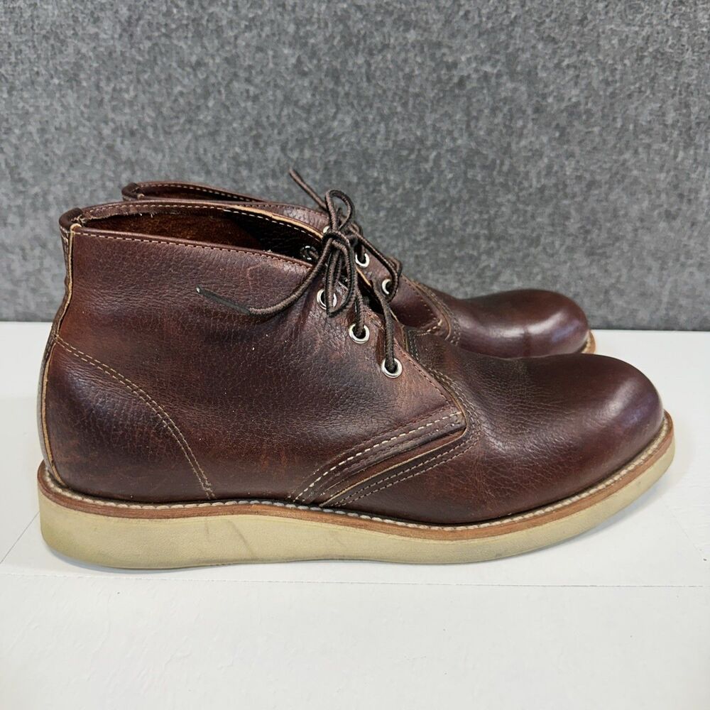 REDWING 3141 Chukka Smooth Brown Boots Brown Dress Shoes Men’s Size 10 D B24